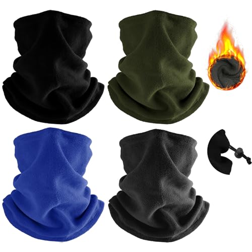 Image of Winter Neck Warmer Gaiter: Soft Fleece Windproof Face Cover Mask | Breathable Face Scarf Ski Mask for Cold Weather Sports Snowboard Cycling Fishing Running for Men Women Machine Washable