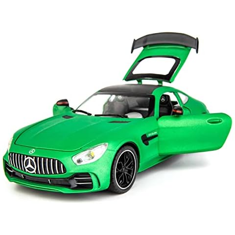 TGRCM-CZ 1/24 Benz AMG GTR Toy Cars Model Car, Zinc Alloy Pull Back Toy car with Sound and Light for Kids Boy Girl Gift(Green) Cover