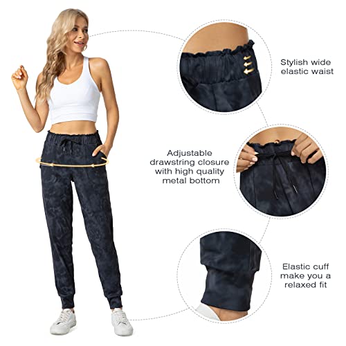 Image of Haowind Joggers for Women with Pockets Elastic Waist Workout Sport Gym Pants Comfy Lounge Yoga Running Pants