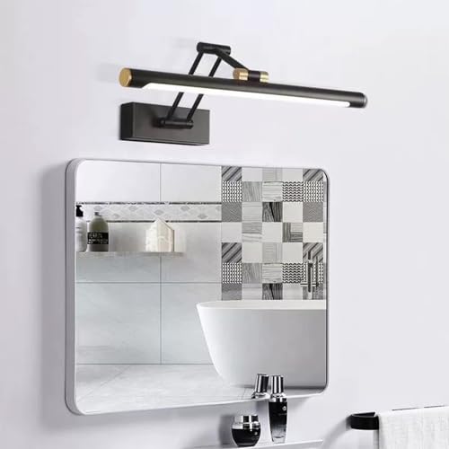 Aplique de pared baño LED impermeable con luz de pared acrílico negro plegable
