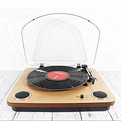 Tourne-Disque rétro Hi-FI & Home Tourne-Disque PortableVintage Turntable 3-Speed Belt Drive Vinyl Player LP Record Player wi - Les Beatles, Paul McCartney, John Lennon, RIngo Starr, George Harrison