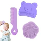 Costra Láctea Bebe, 3 Piezas Cepillo de Baño para Bebe, Peine Bebe Recien Nacido, Peine de Masaje y Cepillo de Baño Apto para el Cuidado del Cuero Cabelludo del Bebé