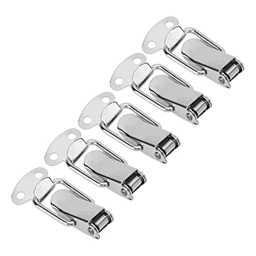 20 pièces Fermeture à Levier, Loquet à Bascule à Ressort en Acier Inoxydable Fermeture à Ressort pour Coffret, Boîte, Coffre à Outil