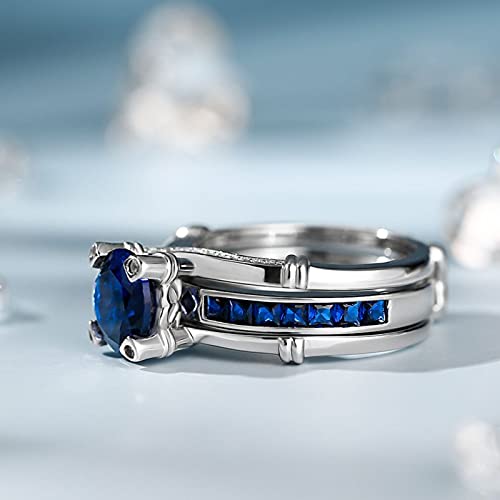 Image of Jeulia Diamond Band Rings for Women cz Sterling Silver Interchangeable Ring Sets Wedding Engagement Anniversary Promise Ring Bridal Sets