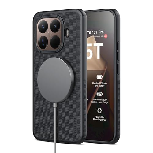 Nillkin Xiaomi 15T Pro Hülle Magsafe Dünne Magnetische Handyhülle TPU+PC Passgenau rutschfest Anti-Fingerabdruck Kratzfest Stoßfest Schwarz
