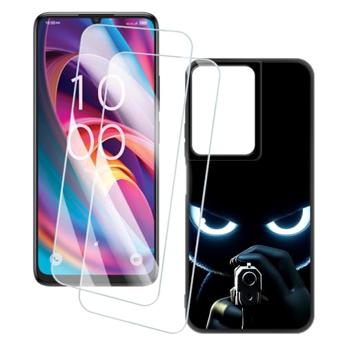 OAGELIM 2�Z�b�g �X�N���[���v���e�N�^�[ + �P�[�X TCL K33 5G (6.75 �C���`) �Ƃ̌݊������� �A�[�e�B�X�e�B�b�N�J�X�^���v�����g�J�o�[�Ƌ����K���X�t�B���� �X�N���b�`�h�~ (�Ə�)