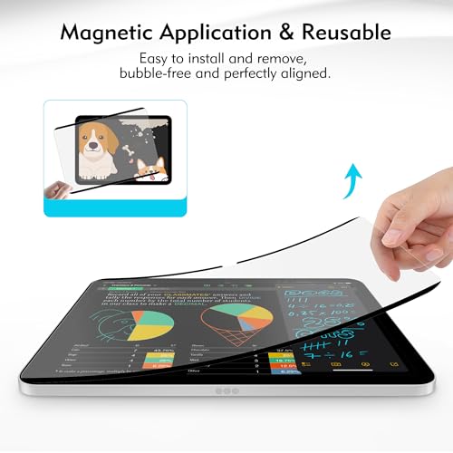 XIRON Magnetic Paper Screen Protector for iPad Air 11 inch M4/M3/M2 2024-2026, Matte PET Film for iPad Air 11", Write and Draw Feel Like on Paper, Anti-Glare & Anti-Scratch, Detachable and Reusable by XIRON - Image 2
