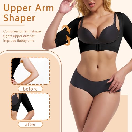 Image of ONEW Upper Arm Shaper Compression Sleeves For Women Faja Post Surgery Slimming Posture Corrector Tops Shapewear