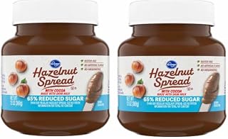 65% Reduced Sugar Hazelnut Spread With Cocoa (Pack Of 2 Jars) 13 oz. Each