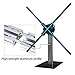 Missyou 3DHologramFan Desktop Stand with Tempered Glass Base and Aluminum Alloy Frame, Suitable for 27.5