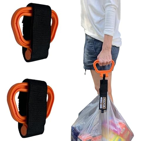 MULTUS Grocery Bag Carrier and Storage Strap for Home Shop Garage to Organize Electric Cords Tools Ropes Cable Strap Hoses Tote Groceries and Travel bags 17 Inch - 2 pack Cover