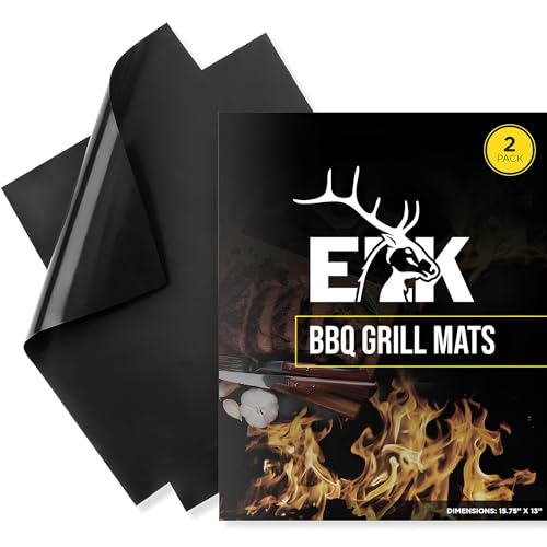 Tapis de cuisson pour barbecue réutilisable ELK feuille de protection lavable pour gril charbon