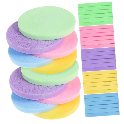 GALPADA 120 piezas Esponjas Faciales Comprimidas Coloridas Suaves y Absorbentes para Limpieza Facial y Desmaquillar Reutilizables para Mujeres y Niñas