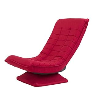 GHKWXUE Vloer Gaming Stoel, Opvouwbare Lazy Sofa fauteuil 360 Graden Swivel Opvouwbare Game Stoel 3-Positie Verstelbare…