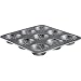 Produktbild Westmark Brötchen Backform, Für 9 Brötchen, Ø je 8,5 cm, Stahl, antihaft-beschichtet, Anthrazit, 32732260