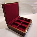  Cofre de madera personalizable (terciopelo burdeos en la foto). Joyero