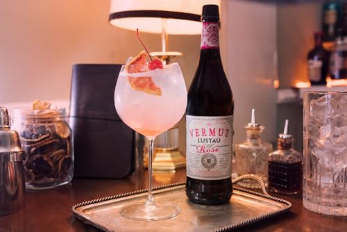 Lustau Vermut Rosé 15% vol. - Geschenkpackung mit Glas - Rosé Wermut (1 x 0.75 l)