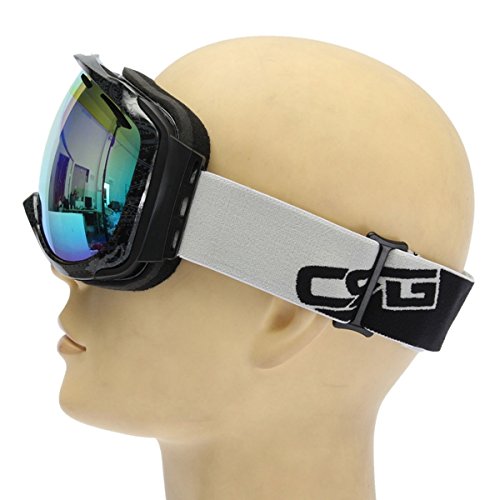 NICOLIE Unisex przeciwmgielne podwójne soczewki UV zimowe wyścigi na zewnątrz snowboard gogle narciarskie okulary przeciwsłoneczne CRG98-2A