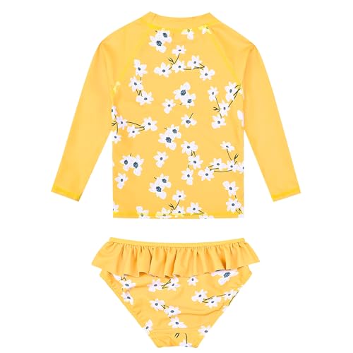 Image of QPANCY Girls Rash Guard Swimwear Swimsuit Bathing Suits UPF 50+ Sun Protection