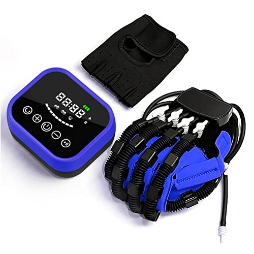 Dispositivo De Entrenamiento Manual Eléctrico - Equipo de entrenamiento de rehabilitación de hemiplejía con función de espejo, control electrónico de válvula de aire(Color:Blue (left hand),Size Cover