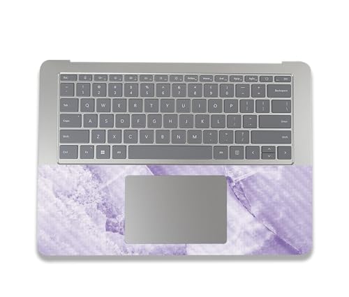 Image of MightySkins Carbon Fiber Skin Compatible with Microsoft Surface Laptop Studio 2 (2023) Full Wrap Kit - Round Amethyst | Protective Durable Textured Carbon Fiber Finish | Made in The USA