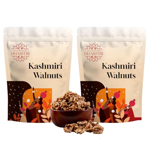 Image of VASUNDHARA DHARITRI Kashmiri Walnuts Without Shells, 1Kg (500g x 2)