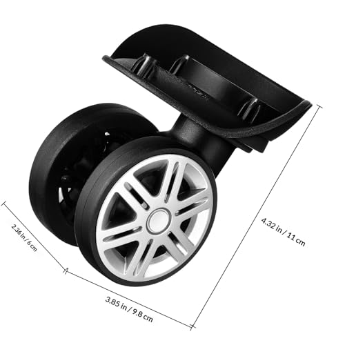 Set de 4 roulettes pour valise de rechange double roue pour chariot - 2
