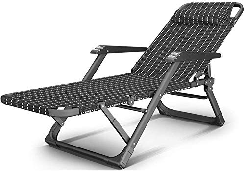 Chaise longue de jardin inclinable pliante pour patio et camping