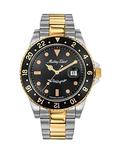 Mathey-Tissot Stainless Steel Swiss Made Analog Black Dial Men Watch - H901Bn, Multi-Color Band (B07KPTL33Y) Amazon Price History, Amazon Price Tracker