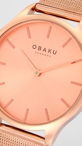 Image of Obaku Tang Lille Roses Analog Gold Dial Women's Watch-V260LXVVMV