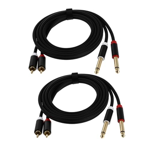 DOITOOL Audio Cables Kit 2pcs 1.5m to Cable Adapter Conductors Black for Mixing Consoles