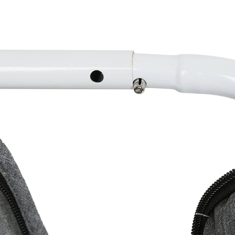 Culla Neonato Fianco Letto per Cosleeping - Lettino Neonati con Materasso, Modalità Dondolo, Spondina Apribile, 4 Ruote e Borsa da Viaggio - 0-6 Mesi, 92*58*70-90 cm (grigio)