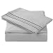 TasteLife 105 GSM Deep Pocket Bed Sheet Set Brushed Hypoallergenic Microfiber 1800 Bedding Sheets Wrinkle, Fade, Stain Resistant - 4 Piece(Grey,Queen)