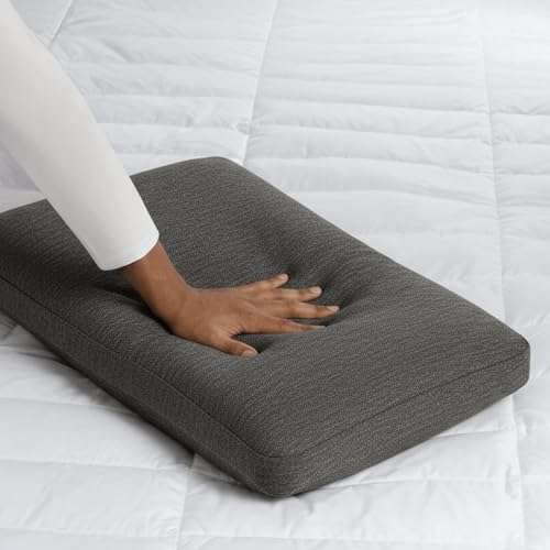 Image of SleepyHug ReliefPLUS Pillow | Cooling Memory Foam for Deep Relief | Orthopedic Neck & Shoulder Support | 55x35x13 cm | Light Grey (Pack of 2)