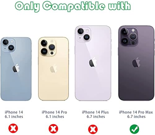 OneCut 4-Pack iPhone 14 Pro Max Screen Protector Front and Back, [2 Front +2 Rear ] 6.7'' Tempered Glass Film Case for Apple iPhone 14 Pro Max