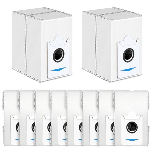 VIEWALL 10 Stück Staubbeutel für Roborock Q5 Pro+/Q5+/S8 Pro Ultra/S8+/S7 MaxV Ultra/S7 Pro Ultra/ Q7 Max+/Q7+/Q8 Max+ Staubsauger Absaugstation,Hohe Kapazität Staubsaugerbeutel Ersatzteile 3L