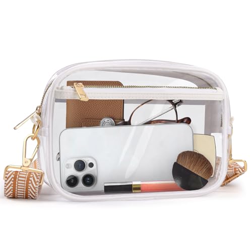 Image of Clear Bag Stadium Approved, Clear Crossbody Bag Purses for women for Concert, Sports, Festivals