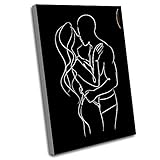 YYCART Erotic One Line Art,Nude Bedroom Art,Man And Woman Drawing,Couple Erotic Art,Minimal Erotic Printable,One white