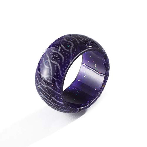 Moneekar Jewels Titanium Steel Glow In The Dark Ring for Unisex-adult (Dark Purple) (B07Z3WNWW4) Amazon Price History, Amazon Price Tracker