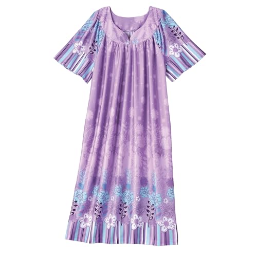 Image of AmeriMark Casual Women's Patio Muumuu House Dress Loose Comfortable Short Sleeve Sun Dress Lounger Gown Sleepwear for Ladies