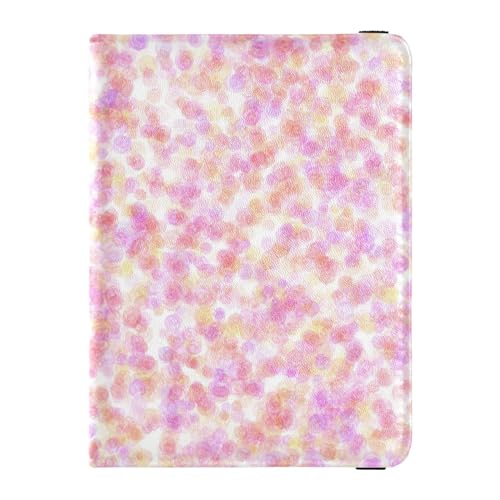 Custodia per passaporto per donne e uomini per da viaggio con blocco RFID con rose colorate Rosa colorata Taglia unica Casual