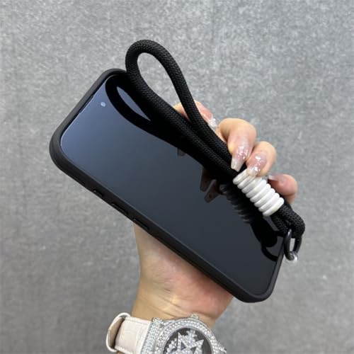 Coque rigide magnétique iPhone 16 Pro Max bicolore mate antichoc avec cordon