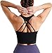 Sujetador Deportivo para Mujer Yoga Strappy Copas Extraíbles Largo Top sin Aros Sujetador de Camisola