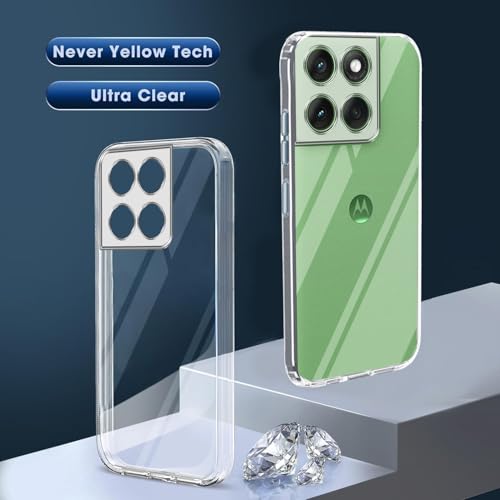 Image of Jkobi Back Cover for Moto Edge 60 (Silicone Clear Shockproof Case with Camera Protection | Soft and Flexible | Transparent)