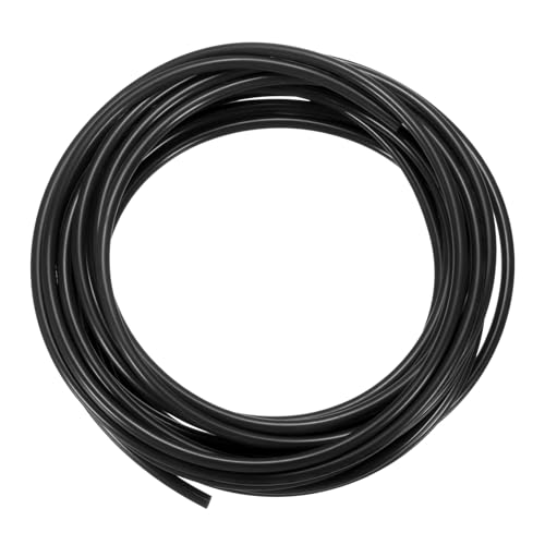 sourcing map Pneumatic Tubing Pipe Pu Hose 4mm OD x 2.5mm ID 5 Meters(16.4 FT) Air Compressor PU Polyurethane Line Hose Tube for Air Compressor Water Fluid Transfer, Black