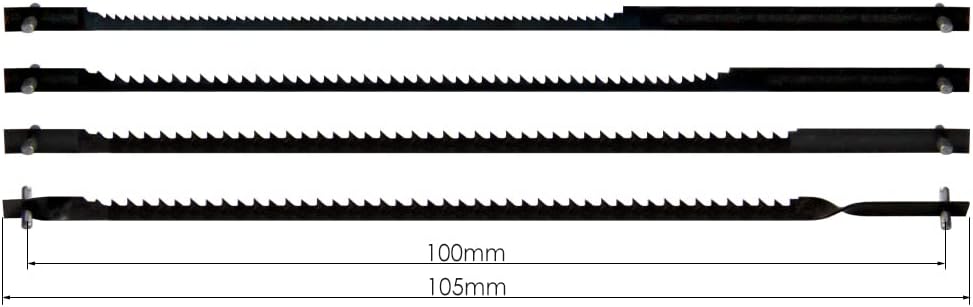 12pcs 4" 105mm Pinned Scroll Saw Blade For MS20 Moto Saw Metal Plastic Wood Fine Cutting Woodworking Tools Accessories