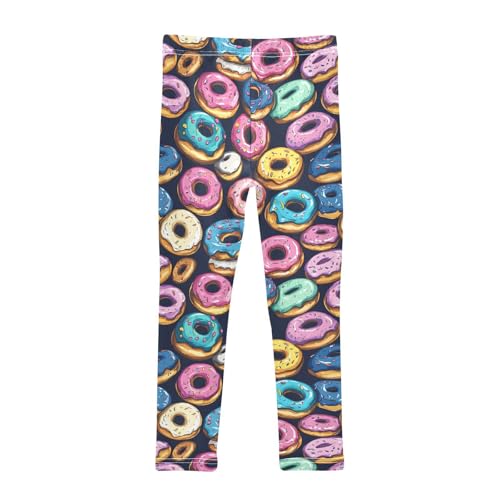 Donuts Colors Food Girls Casual Leggings for Kids Printed Long Pant Bottoms Stretch and Soft2