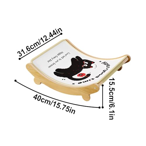 Griffoir pour chat horizontal avec surface interactive pour aiguiser les griffes