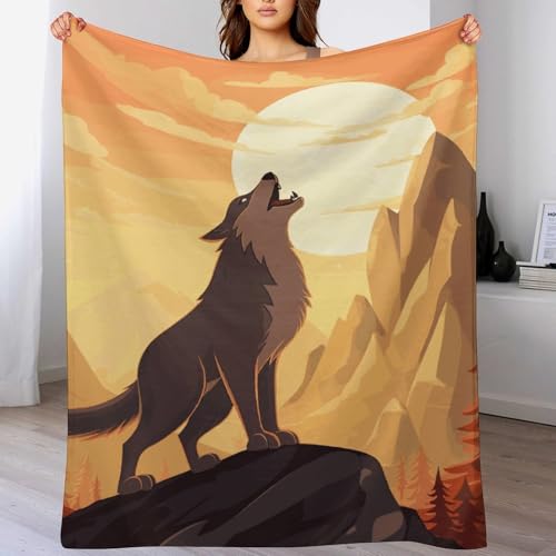 Couverture loup en flanelle moelleuse quatre saisons - 8