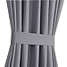 Rose Home Fashion Elegance Blackout Sidelight Panel Curtains 25W by 72L Inches-Side Lights Front Door Curtain/Panel-Grey(25x72)